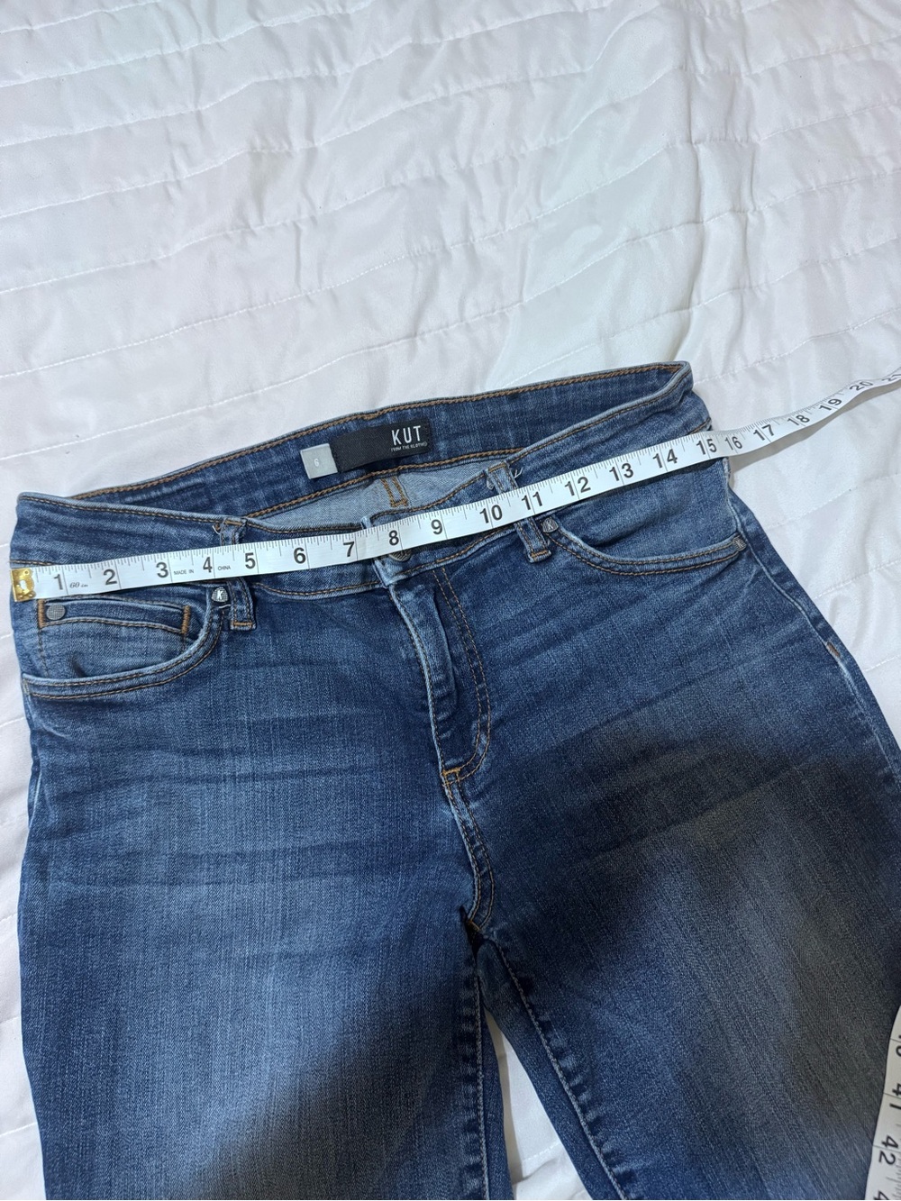Kut from the Kloth Straight-Leg Jeans in Dark Blue Denim - Picture 8 of 8